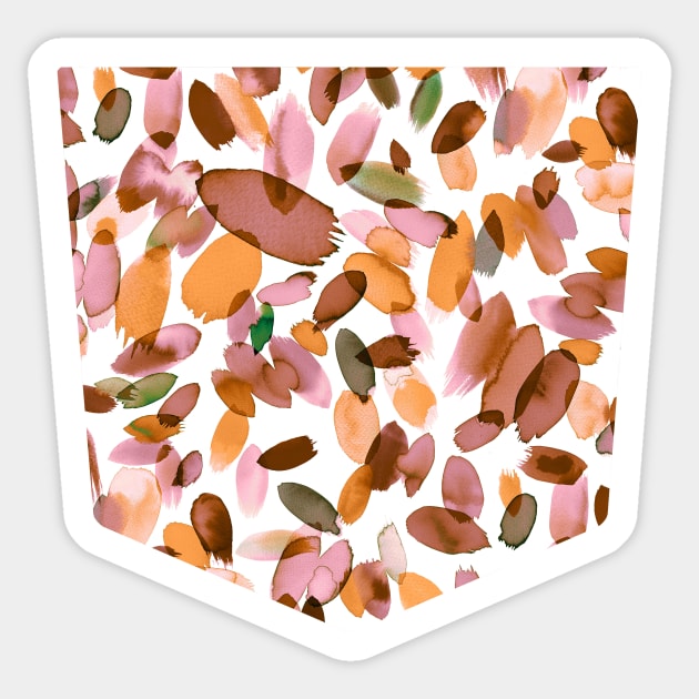 Pocket - WATERCOLOR PETAL STAINS ORANGE Sticker by ninoladesign